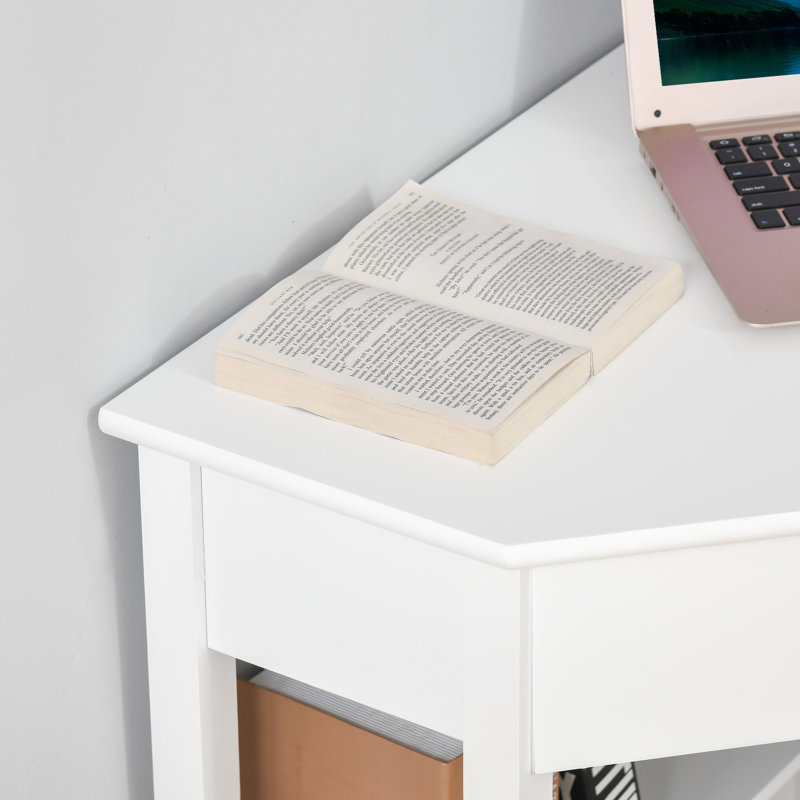 Bureau en coin réversible Asghar, Blanc