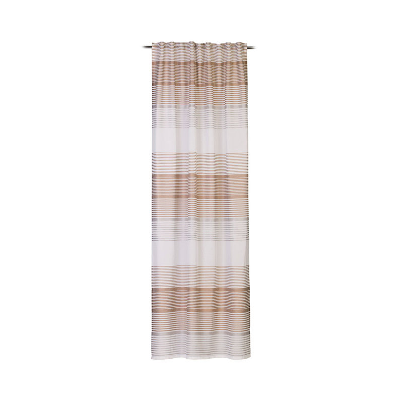 Mannsville Semi Sheer Curtain, Brown