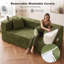 Canapé-lit futon convertible de 200 cm avec poche de rangement et porte-gobelets, canapé-lit modulable en velours côtelé, canapé-lit gigogne pour salon, aucun assemblage requis-1976803528