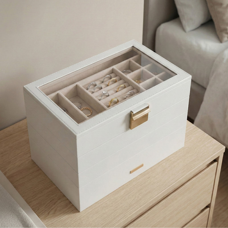 Biance Jewellery Box +, White