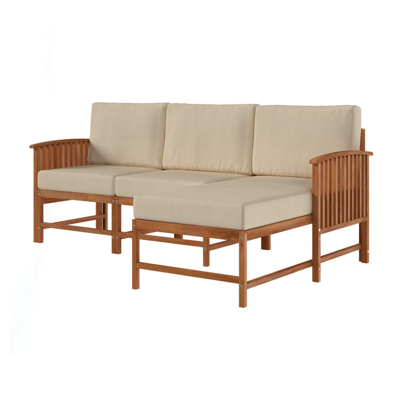Riziki Acacia Outdoor Patio Sectional | Wayfair Canada