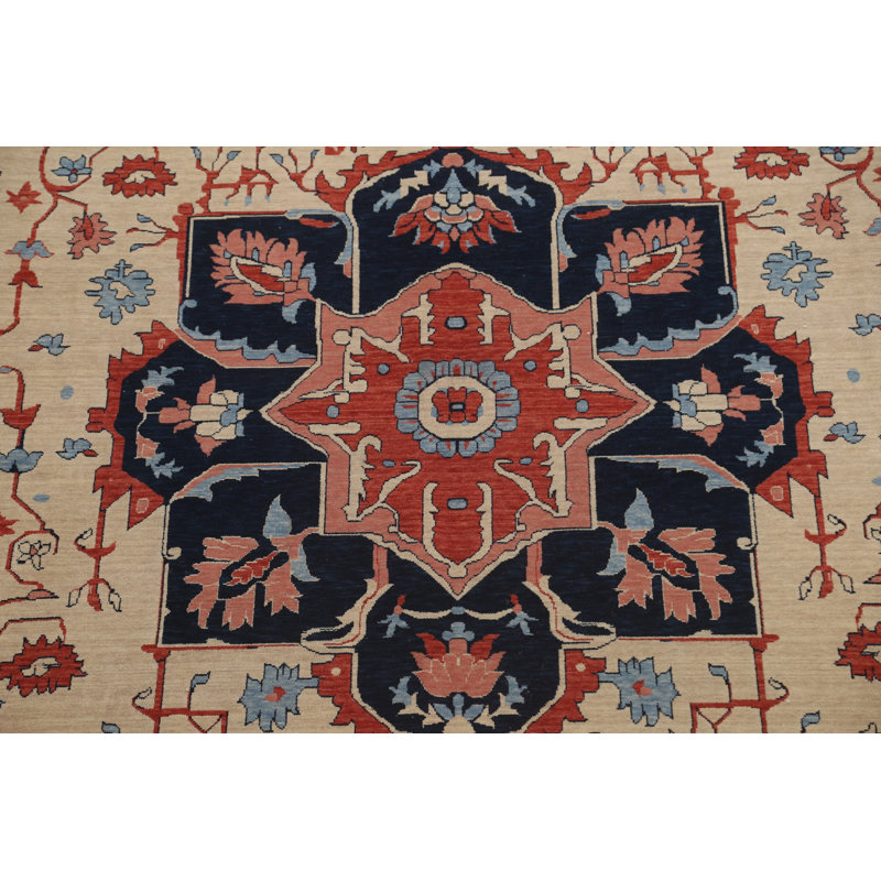One-of-a-Kind 9'9" X 13' New Age Wool Area Rug in