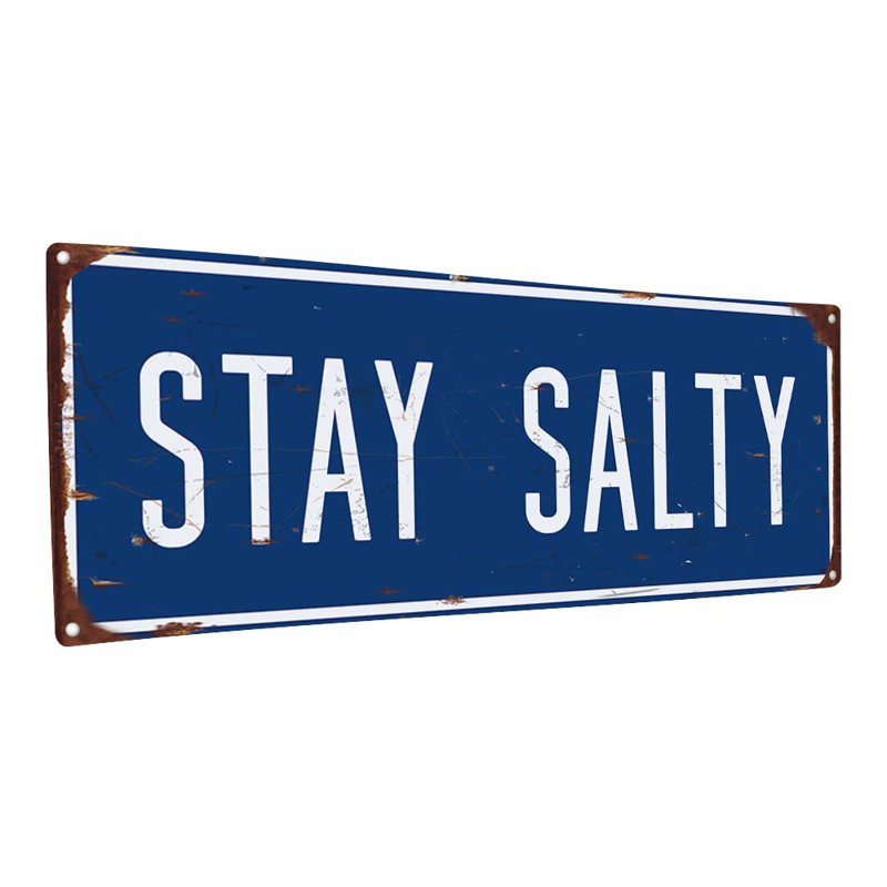 Plaque en métal Stay Salty