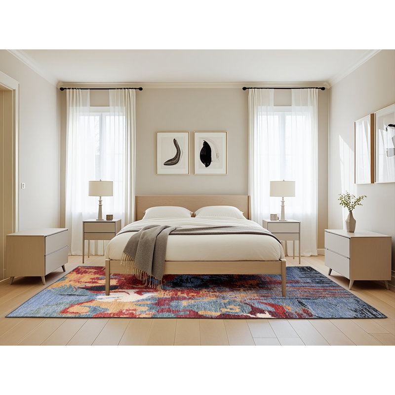 Abstract Indoor Rug, Rectangle 5' x 8'