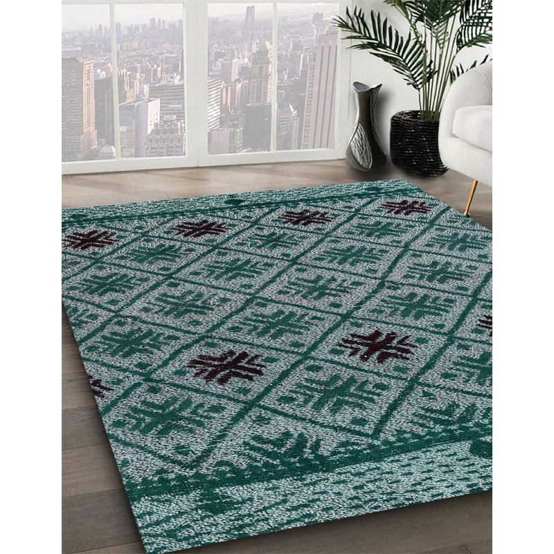 Tapis abstrait moderne 4841, Carré 5 pi