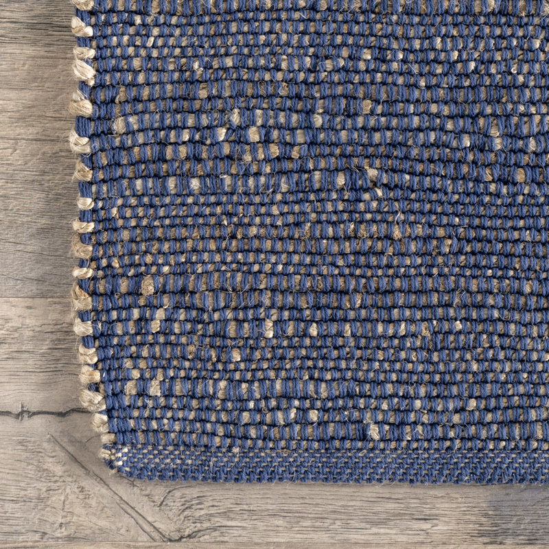 Tapis en mélange de jute Elfriede Farmhouse, Rectangle 6 pi x 9 pi