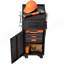 Armoire à outils roulante étroite avec porte verrouillable, 2 tiroirs et grande poignée