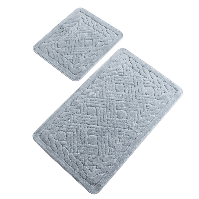 Ensemble de tapis de bain 2 pièces Hertzog, Bleu