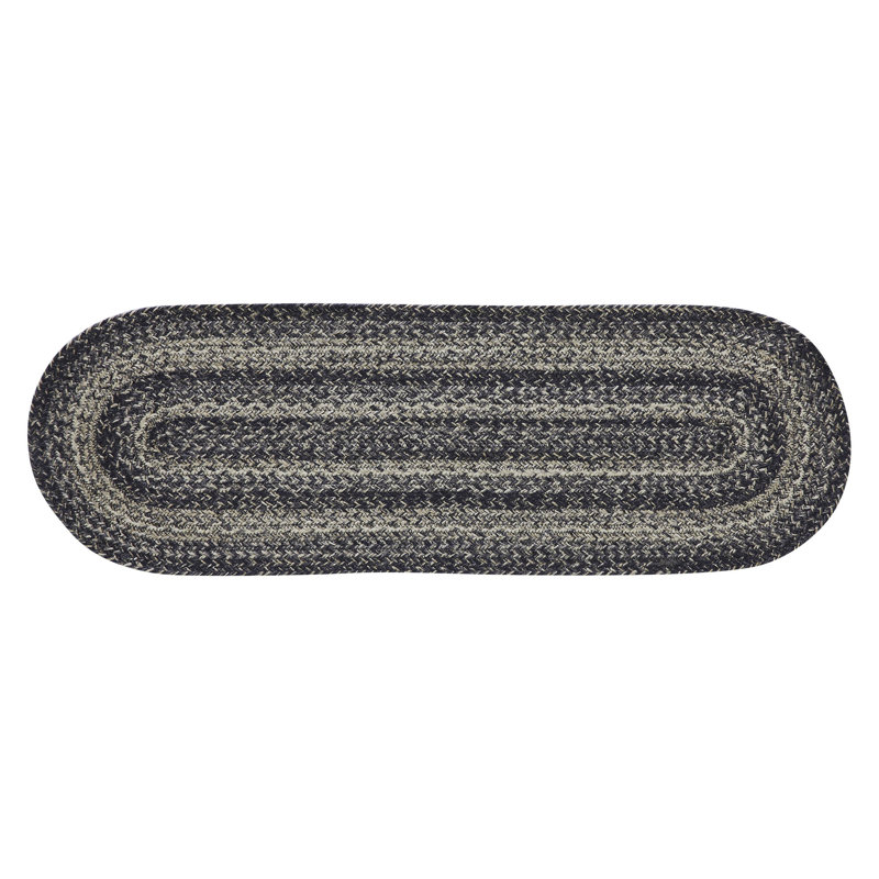  Round Geometric Jute Table Runner, 36" L x 12" W
