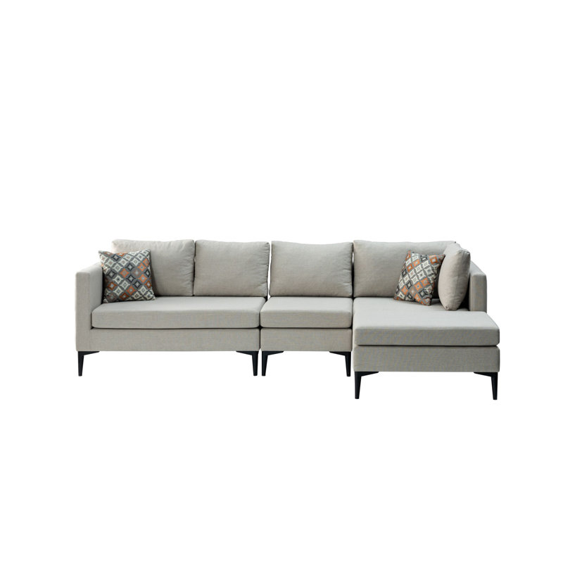 Canapé d'angle Siesta-1, Velours beige