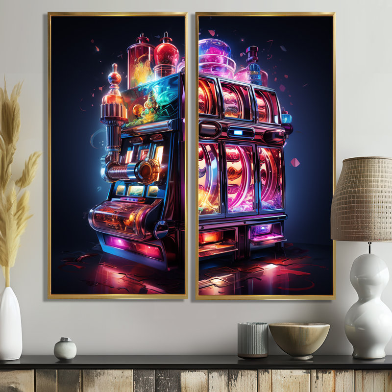 Casino Royale II, H 32 po x l 32 po, Impression encadrée flottante, Doré