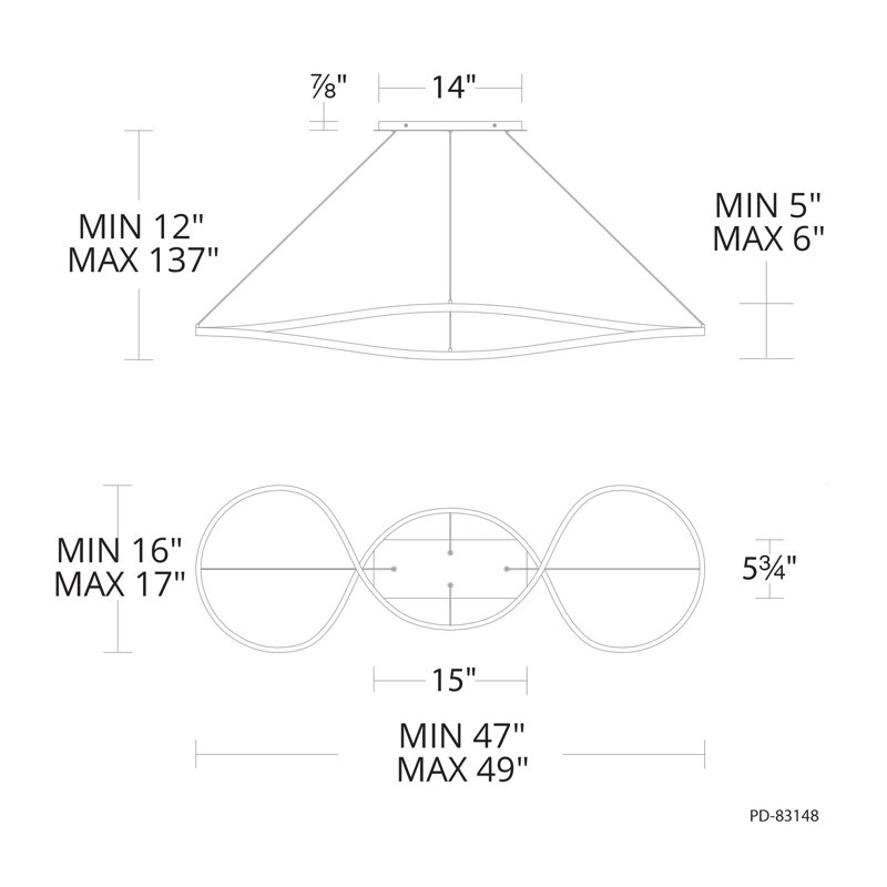 Marques 1 - Light LED Pendant, Black