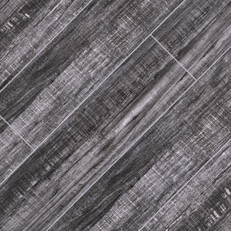 Carreau de sol en céramique aspect bois mat 8 po x 40 po Bermont, Volcara