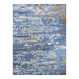 Overdyed One-of-a-Kind Rectangle 9'2" X 12'3" Hand Knotted Area Rug