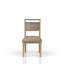 Ensemble de 2 chaises carrées / caramel-118734456