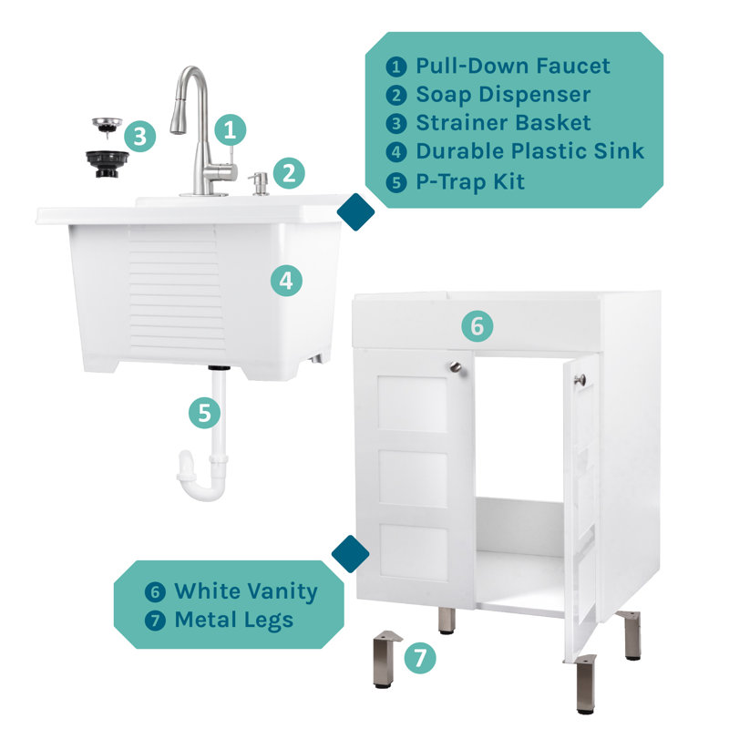 Kabree 25" Laundry Room Vanity Set