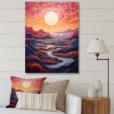 «Bengiman Sunset Horizon Pointillism II», reproduction sur toile