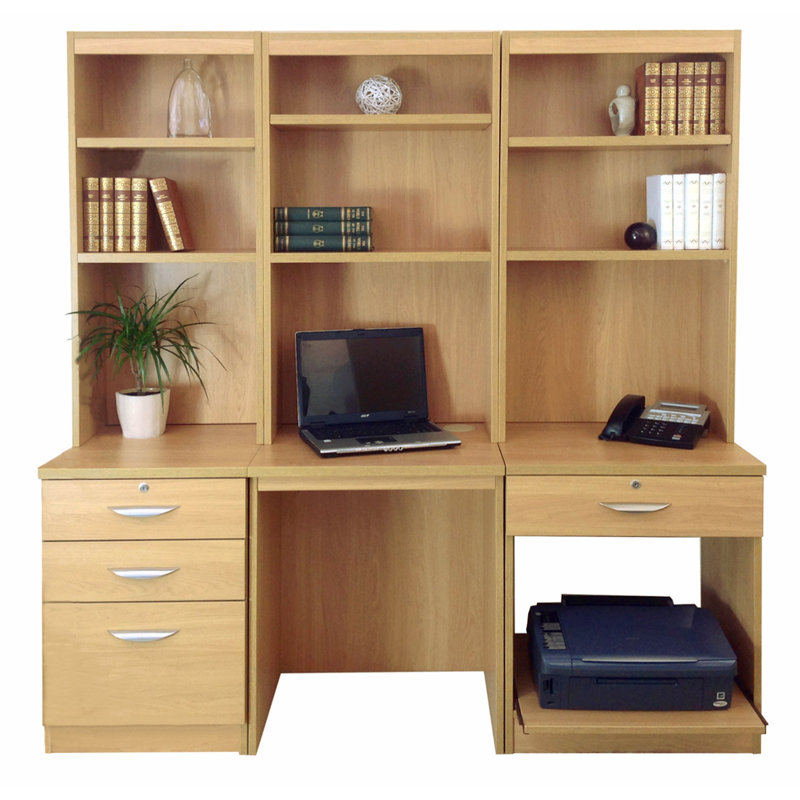 Walshaw Solid Wood Computer Desk, Classic Oak