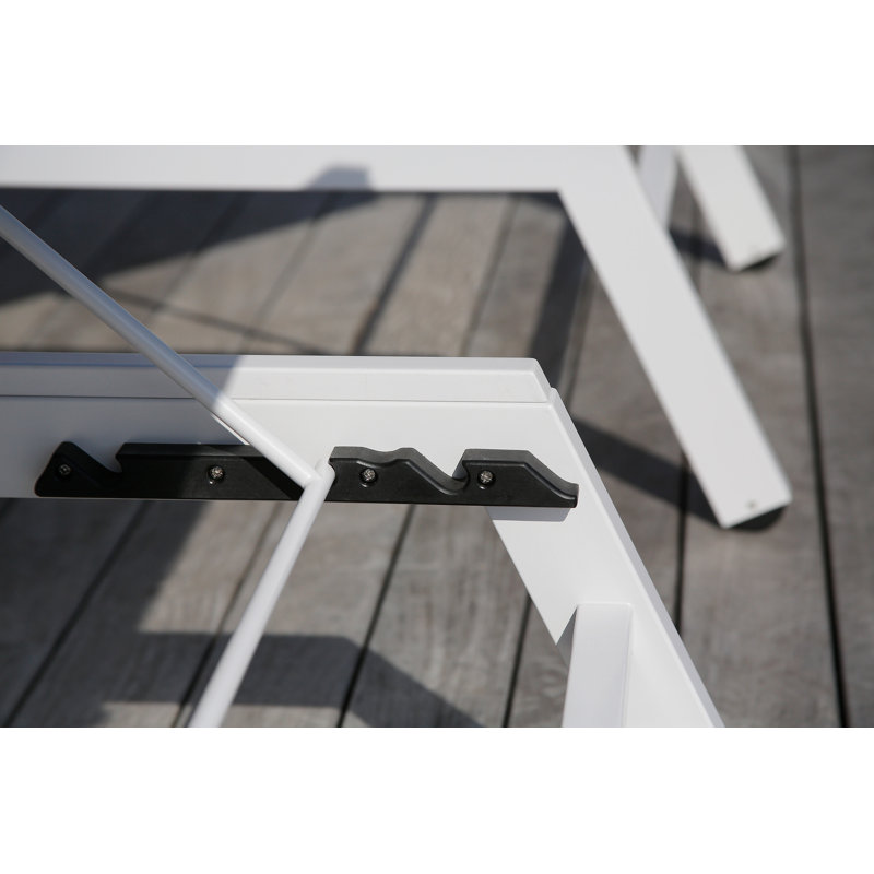 Equinox Outdoor Chaise Lounge, Seagull, Arctic White
