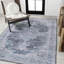 Tapis gris / bleu / blanc Heida Chenille Medallion Cottage-88570902