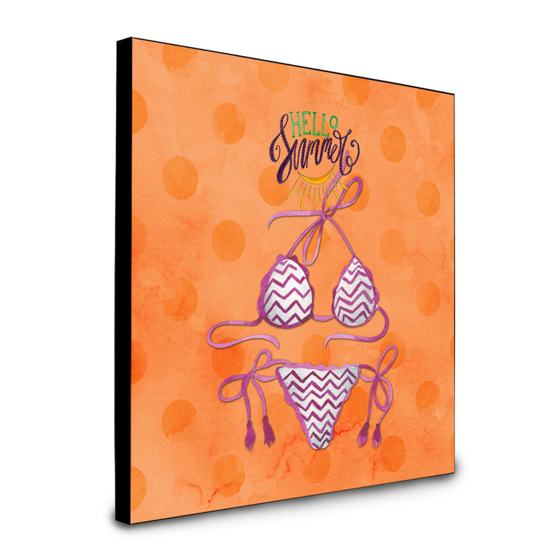 Panneau mural tapis bikini swimsuit art Douglasland, Orange