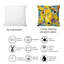 Coussin décoratif imprimé à motif jaune et bleu-794243730