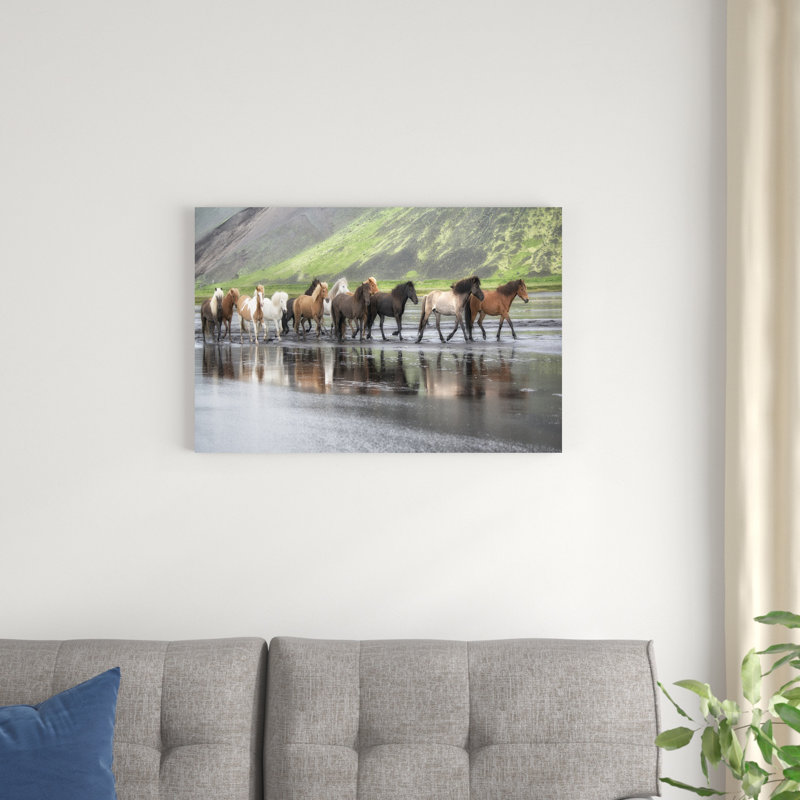 Chevaux Islandais xiv, H 20 po x l 30 po x P 1,25 po