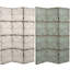 6 Ft. Tall Double Sided Antiqued Paneling Canvas Room Divider-2088596288