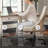 Heraldas L-Shaped Computer Desk with Built-In Electrical Outlet
