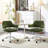  Chandler Velvet Upholstered Easy 3-Step Installation Desk Office Chair for home office-113607769