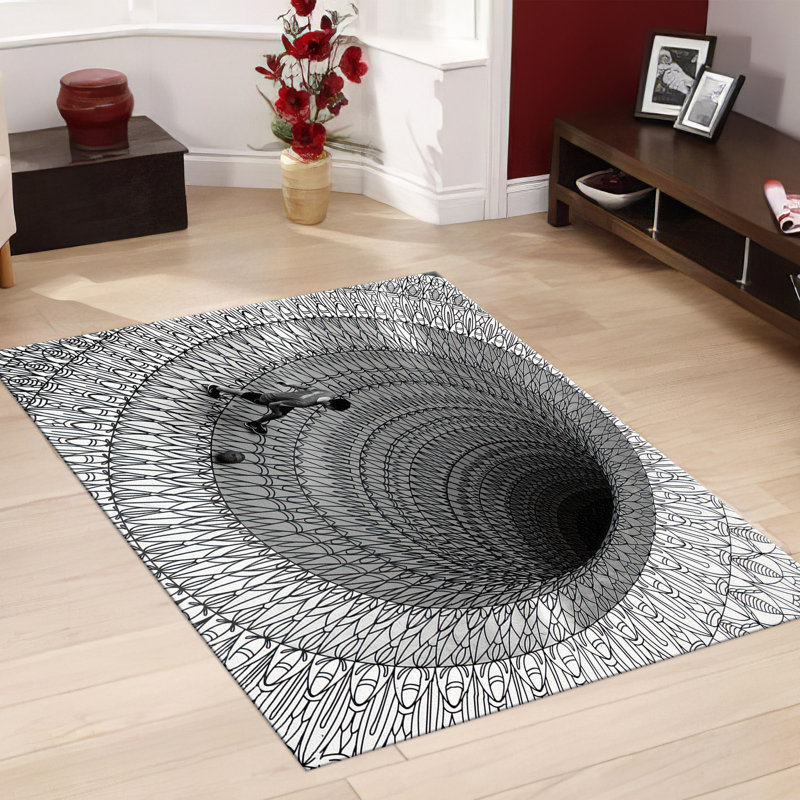 Floral Elegance Non Woven Thin Type Printed Rug for Sophisticated Interior Decor with Intricate Design