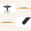 Table d'appoint en verre trempé carré de 24 po, structure en fer, assemblage facile en 10 minutes, utilisation à l'intérieur ou à l'extérieur sur un petit patio