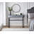 39" Mirrored Makeup Vanity Table With Stainless Steel Base, Mirrored Console Dressing Table With 2 Drawers,Versatile Desk For Bedroom And Office-240477855