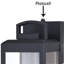 Applique murale d'extérieur 1 lumière H 14,25 po texturée de couleur crépuscule à l'aube Haviland, acier durable, abat-jour en verre transparent, compatible avec les DEL pour porte de patio ou de garage-1013223607-1029519020