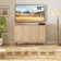 Seyla 55'' Sideboard with Solid Wood Legs & 2 Adjustable Shelves, Four Curved Fluted Door