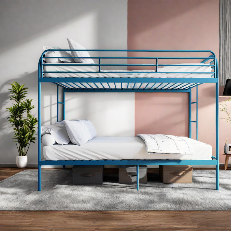 Lits simples superposés en métal peu encombrants, conception moderne et robuste pour la maison