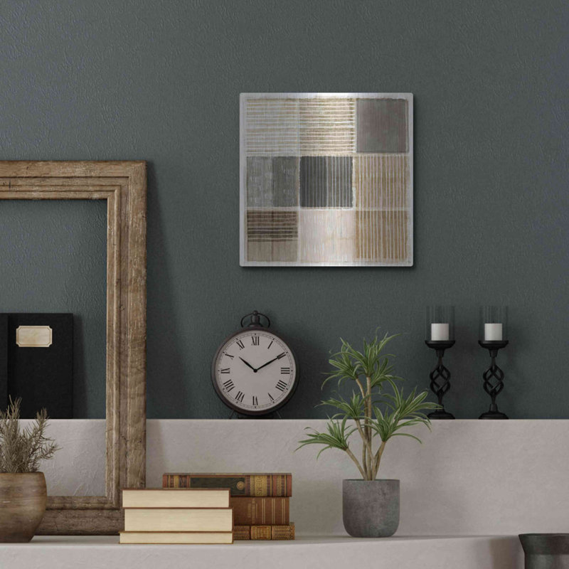 Art mural en métal Brayden Studio «Natural Patchwork II» par Flora Kouta, H 12 po x l 12 po
