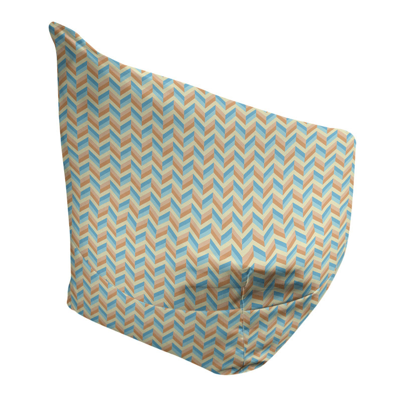 Petite chaise à sacs à billes & Leffel, Pas de bourre, Bleu / orange, H 86 po x L 2 po x P 43 po