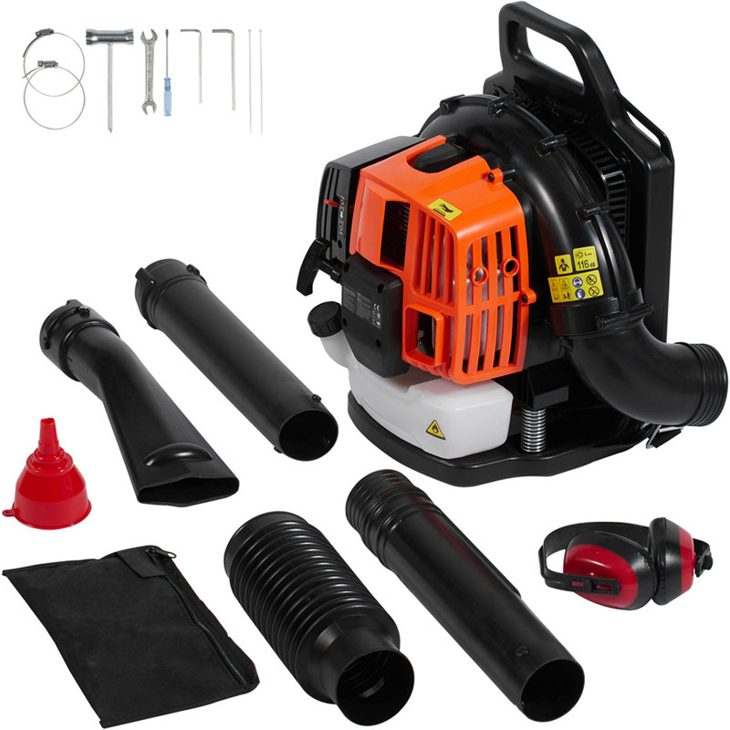 Backpack Leaf Blower 62CC 2-Cycle Gas Leaf Blower 1110CFM Air Volume