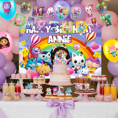 Articles de fête de dessin animé, ensemble de vaisselle et décoration de fête 98 pièces