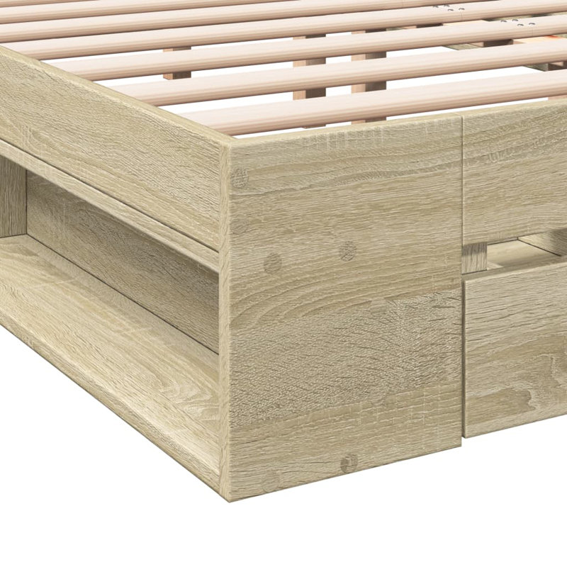 Obyrne Bed, Sonoma Oak, 135 x 190cm