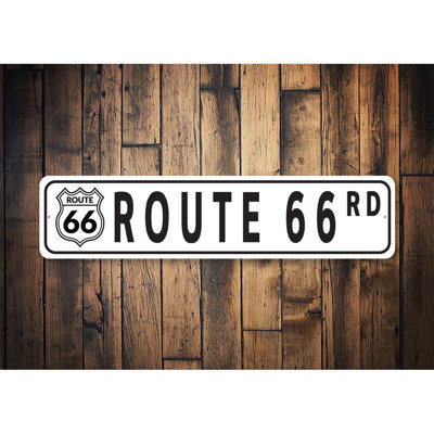 Route 66 Street Aluminum Sign