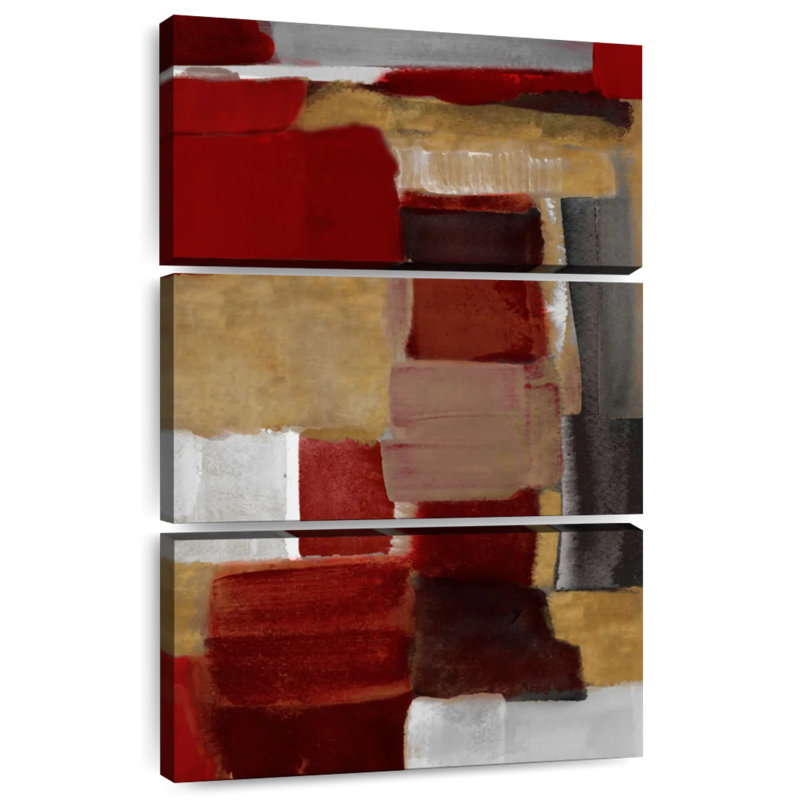 Avery rouge et or clair II, H 38 po x l 24 po