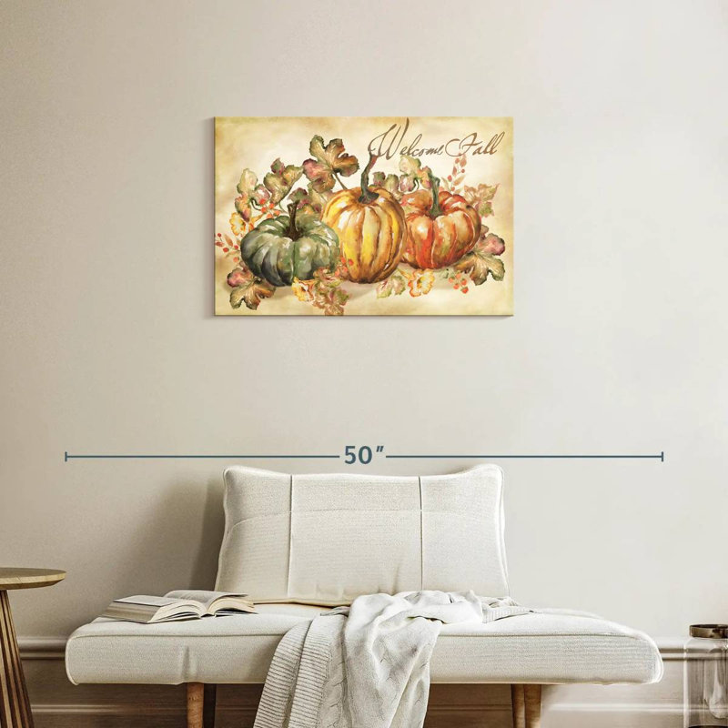 Yarlin Watercolor Harvest Welcome Fall, H 20 po x l 30 po