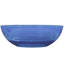 Baignoire de trempage ovale bleue transparente, 64 pouces, autoportante, pour salle de bain