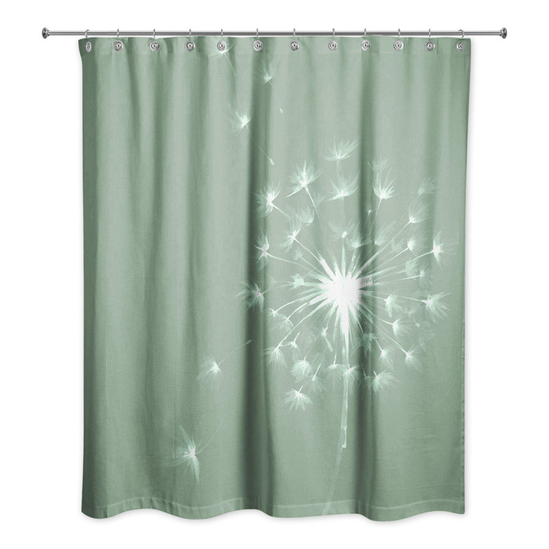 Rideau de douche simple Laile, Vert