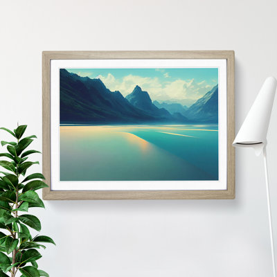 Mountain Lake View - Framed Print
