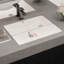 Meuble-lavabo simple flottant avec plateau en faux marbre