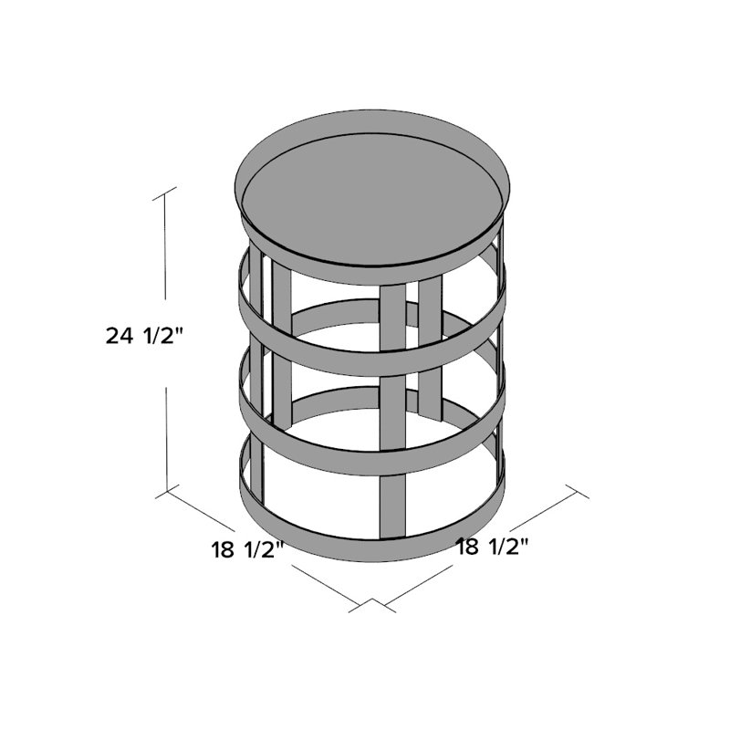 Regis Industrial Chic Side Table