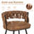 Bar Stools Set Of 6 Counter Height Velvet Upholstered Morden Barstools With High Backs 6 Metal Legs Chair For Kitchen Island Dining Room Bar, Brown-2033105956-2033105959